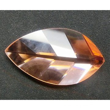 Forme de feuille brillant plat dos perles de verre pierres pour bijoux